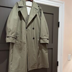 Classic Max Mara Weekend Olive Trench Coat Size 4